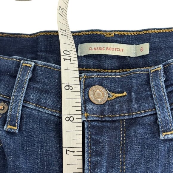 Levi's NEW Classic Bootcut Dark Wash Blue Denim Jeans W28 L32 Women's Size 6 - Picture 8 of 13